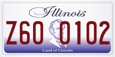 IL license plate Z600102