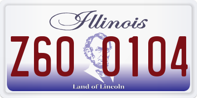 IL license plate Z600104