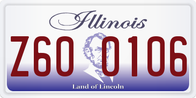 IL license plate Z600106