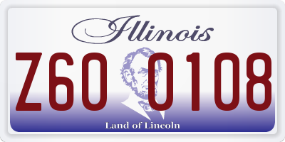 IL license plate Z600108