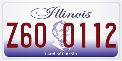IL license plate Z600112