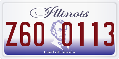 IL license plate Z600113