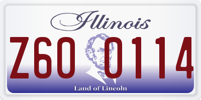 IL license plate Z600114