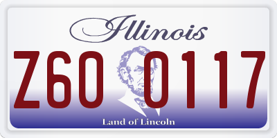 IL license plate Z600117