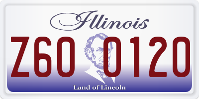 IL license plate Z600120
