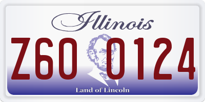 IL license plate Z600124