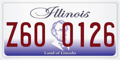 IL license plate Z600126