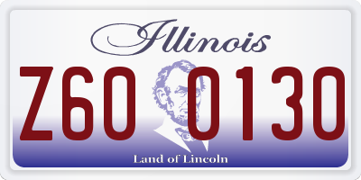 IL license plate Z600130