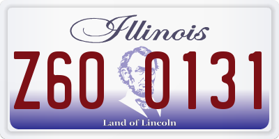 IL license plate Z600131
