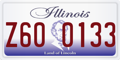 IL license plate Z600133