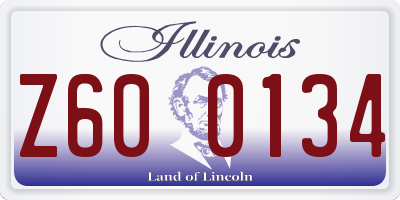 IL license plate Z600134
