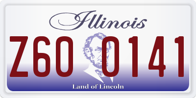 IL license plate Z600141