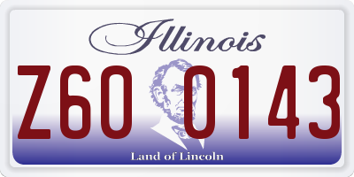 IL license plate Z600143