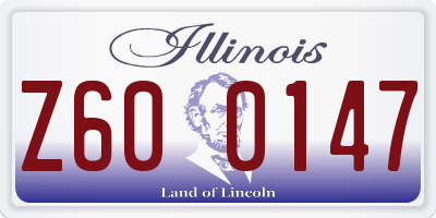 IL license plate Z600147