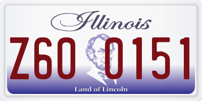 IL license plate Z600151
