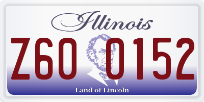 IL license plate Z600152