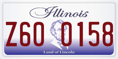 IL license plate Z600158