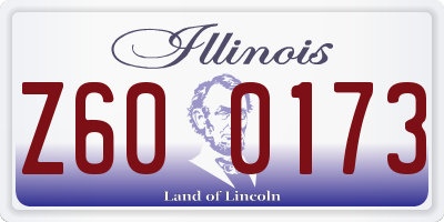 IL license plate Z600173