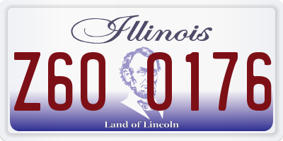 IL license plate Z600176