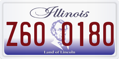 IL license plate Z600180