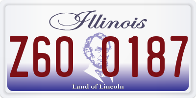 IL license plate Z600187