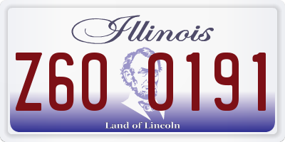 IL license plate Z600191