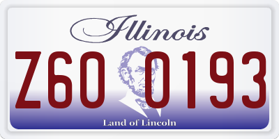 IL license plate Z600193