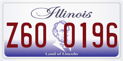 IL license plate Z600196