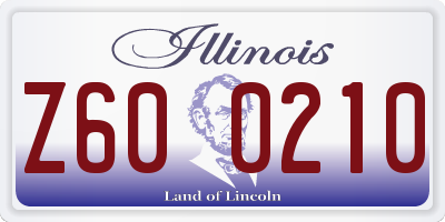 IL license plate Z600210