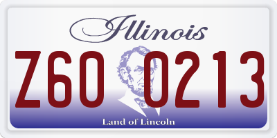 IL license plate Z600213