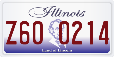 IL license plate Z600214
