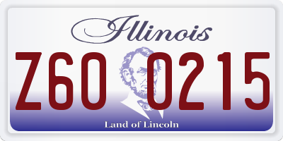 IL license plate Z600215