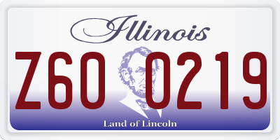 IL license plate Z600219