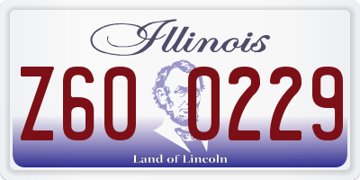 IL license plate Z600229