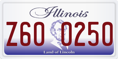 IL license plate Z600250