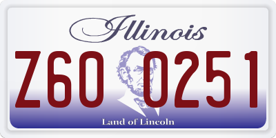 IL license plate Z600251