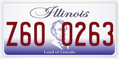 IL license plate Z600263