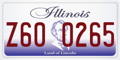 IL license plate Z600265