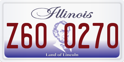 IL license plate Z600270