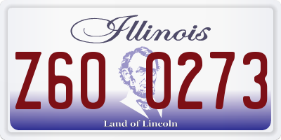 IL license plate Z600273