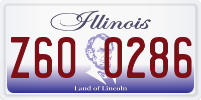 IL license plate Z600286