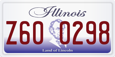IL license plate Z600298