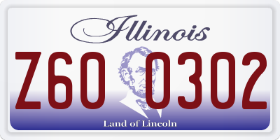 IL license plate Z600302