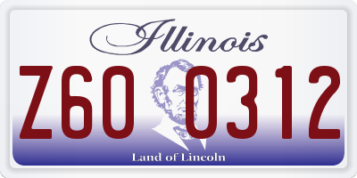 IL license plate Z600312