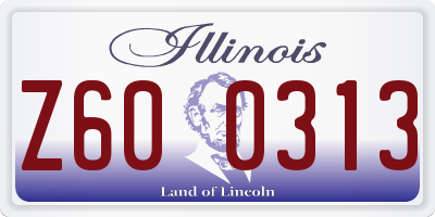 IL license plate Z600313
