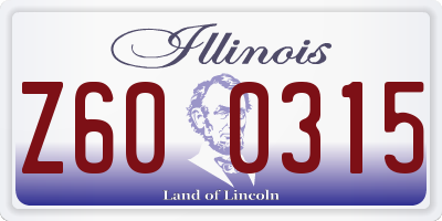 IL license plate Z600315