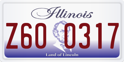 IL license plate Z600317