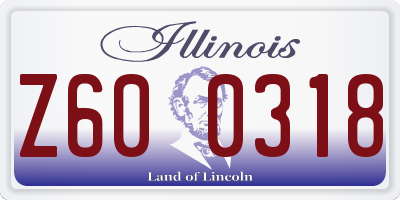 IL license plate Z600318