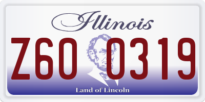 IL license plate Z600319