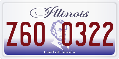 IL license plate Z600322